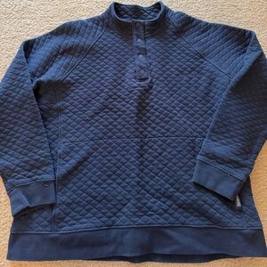 Eddie Bauer Men's Blue Quilted Pullover